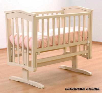 Детская кроватка люлька Лили Гандылян с поперечным маятником цвет слоновая кость в Челябинске_enl.jpg